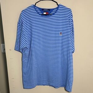 Tommy Hilfiger vintage Classic Blue and White Striped Tee